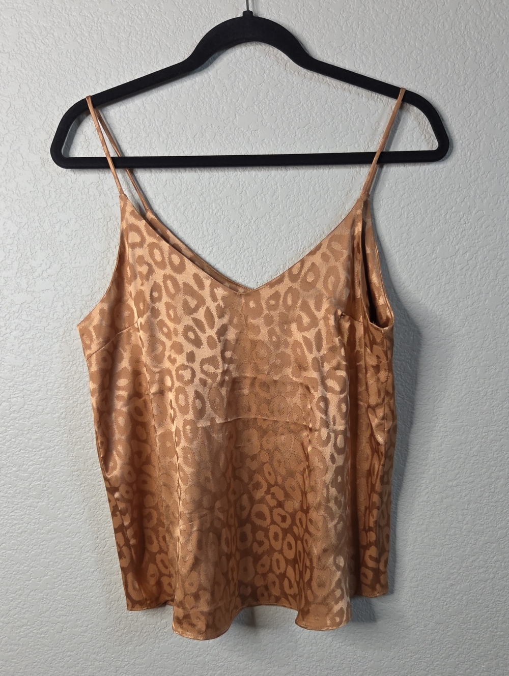 Nasty Gal Satin Leopard-Print Cami in Tan